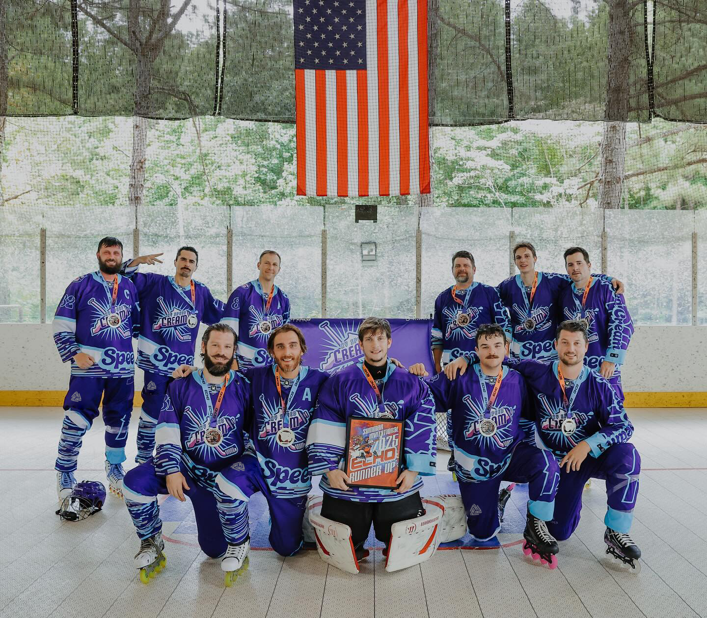Custom inline roller hockey jerseys and pants made by Hyperco Sports