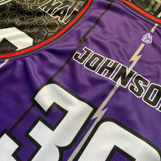 Back view of custom basketball jerseys by Hyperco Sports