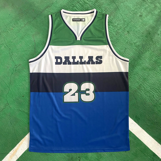 Custom Dallas basketball jersey from Hyperco Sports