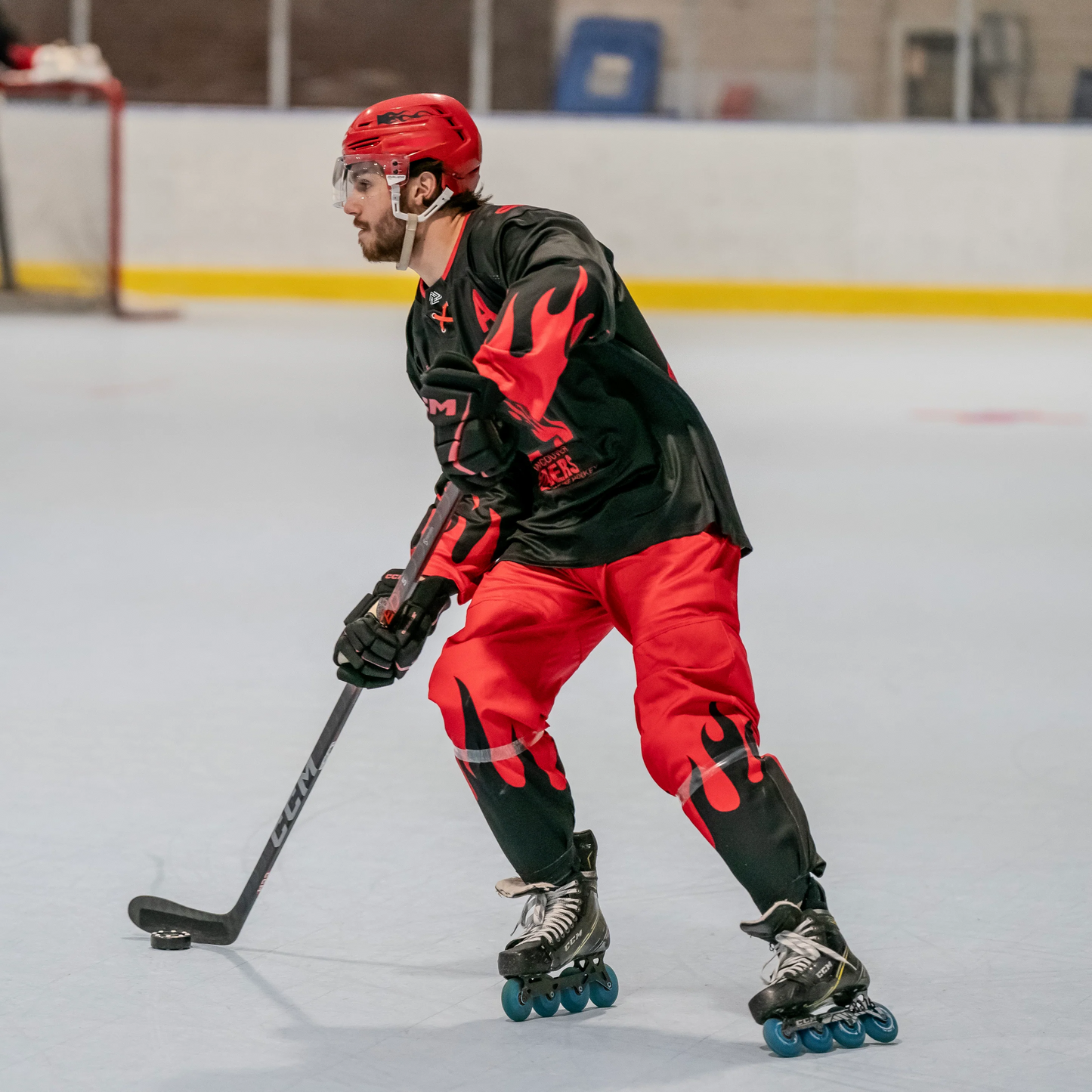 Custom inline roller hockey jersey and pants by Hyperco Sports