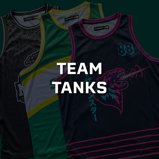 custom designed team tank tops